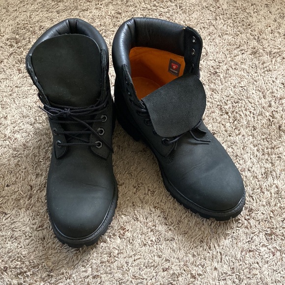 All Black Timberland boots